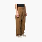Carhartt WIP Cotton Work Pants Brown