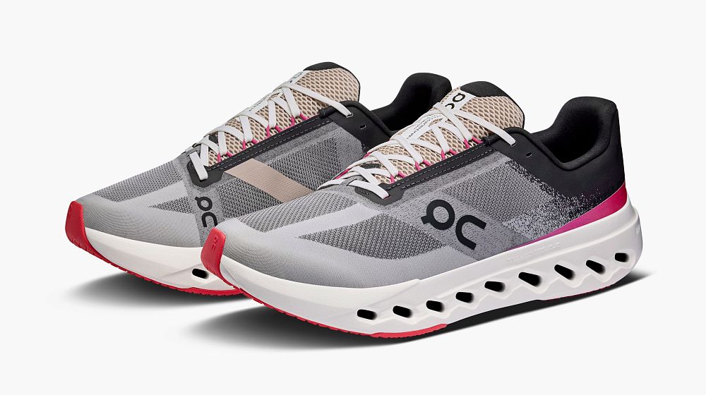 On Cloudsurfer Next Grey Black Pink