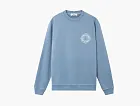Stone Island Cotton Fleece Outline Compass Sweatshirt Avio Blue