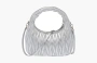 Miu Miu Wander matelassé nappa leather hobo bag "Silver" 