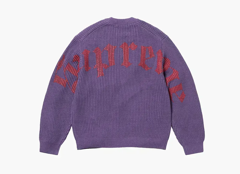Supreme Old English Printed Sweater Purple