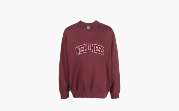 Sporty & Rich letter-patch Cotton Jumper Red 