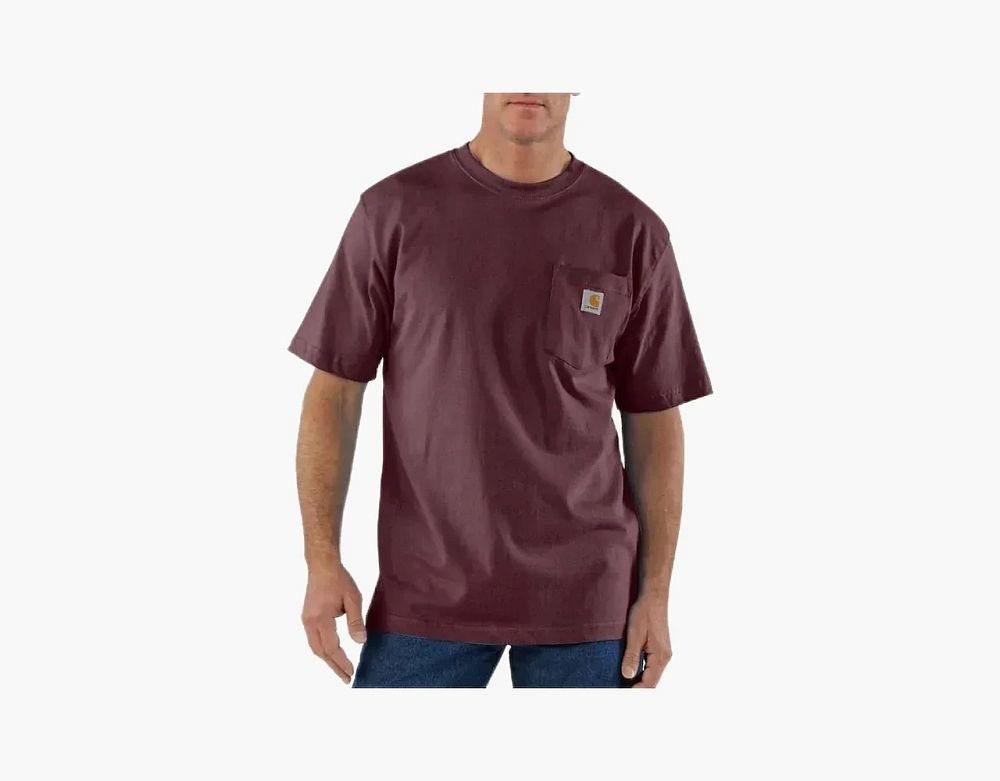 Carhartt K87 Heavyweight Pocket T-Shirt Burgundy