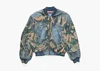 Acne Studios Denim Bomber Jacket Brown