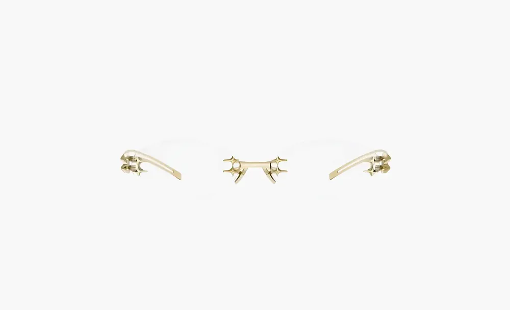 Gentle Monster Spectacle Frames Men's Gold