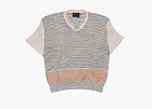 Enfants Riches Déprimés Here Comes Alice Aged V-Neck Sweater Ivory/Multicolor