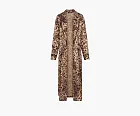 Skims x Dolce&Gabbana Silk Long Robe Leopard