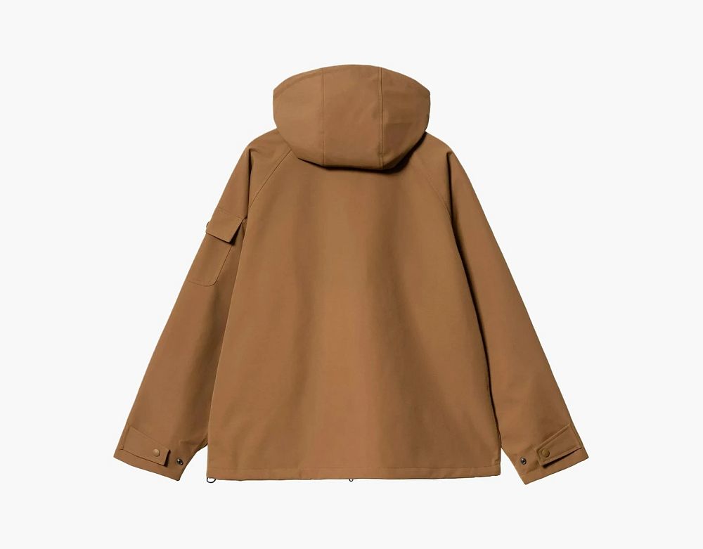 Carhartt WIP Hooded Chore Jacket Brown