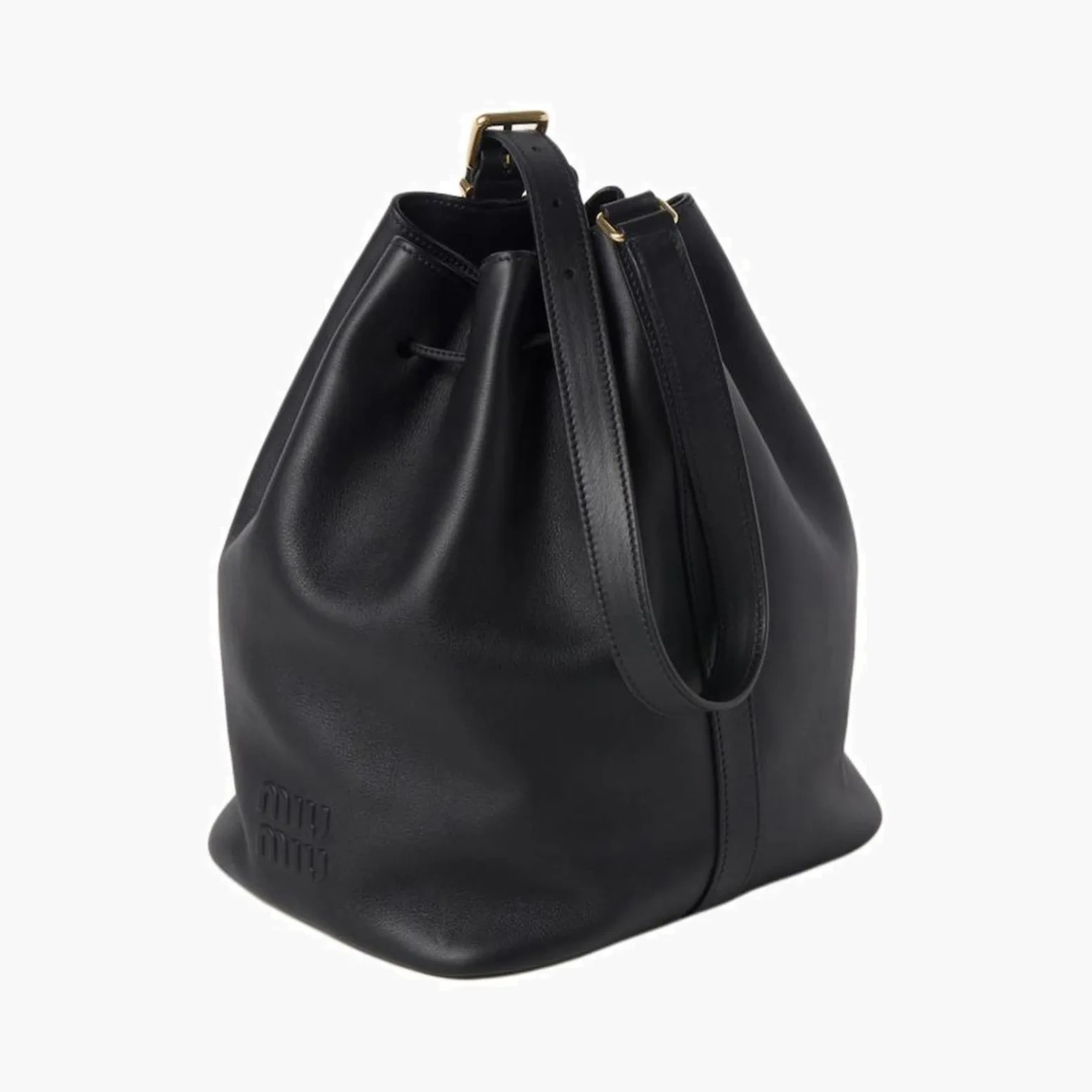 Miu Miu Leather bucket bag "Black" 