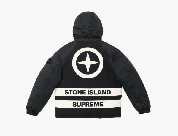Supreme x Stone Island Reversible Down Puffer Jacket Black 