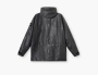 Stone Island Light Leather Organza Hooded Jacket with Waterproof Details Charcoal Grey 