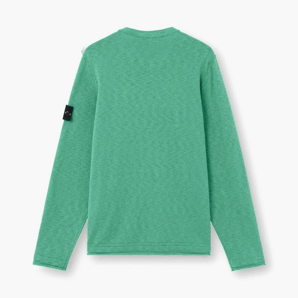 Stone Island Organic Cotton Nylon Crewneck Jumper Malachite