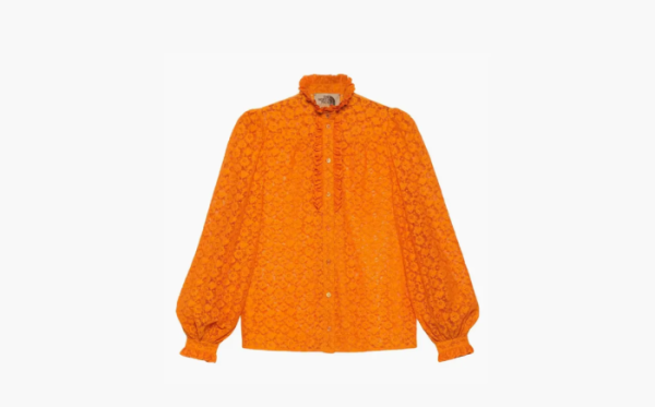 The North Face x Gucci Lace Shirt in Orange Cotton Orange 