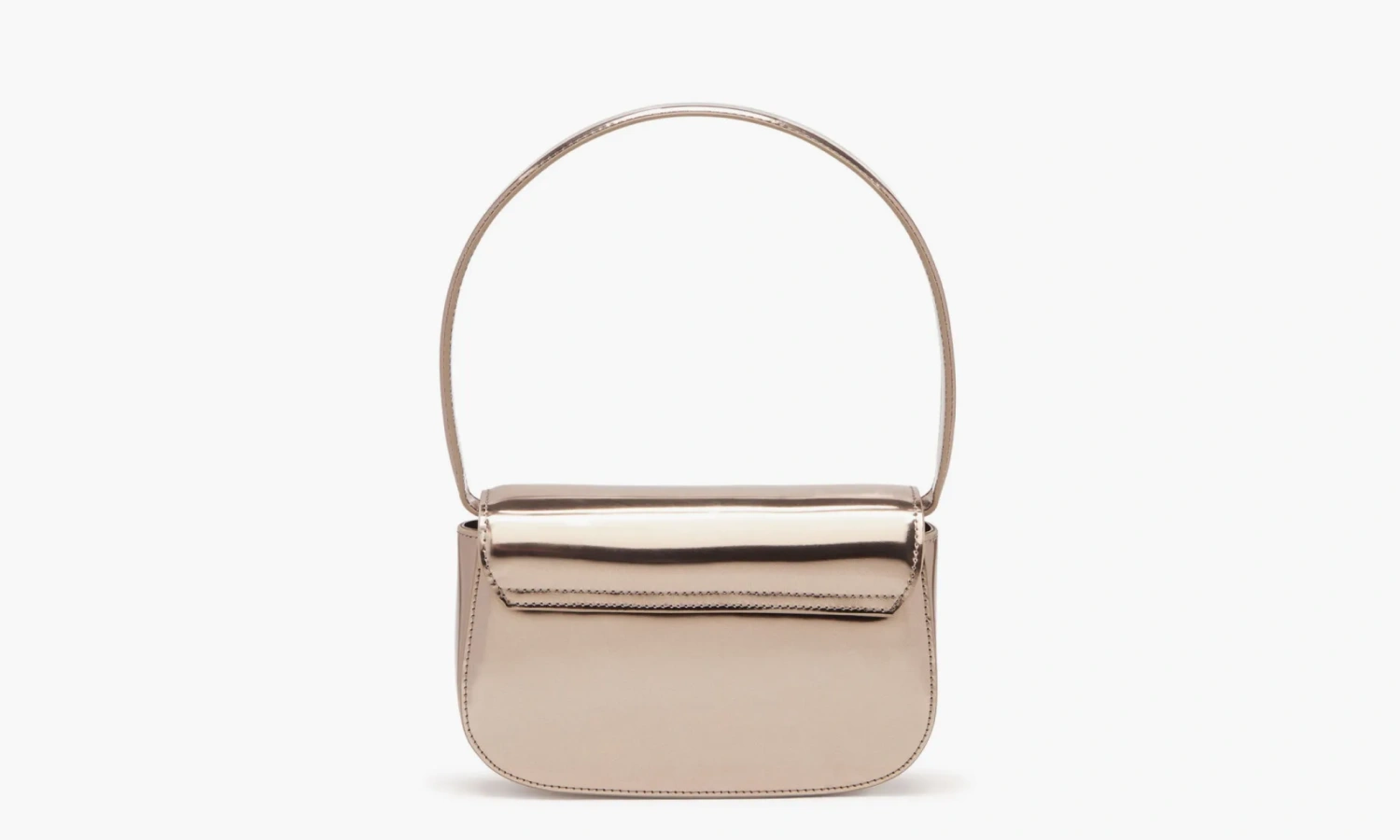 Diesel 1DR Shoulder Bag Mirrored Leather Bronze 