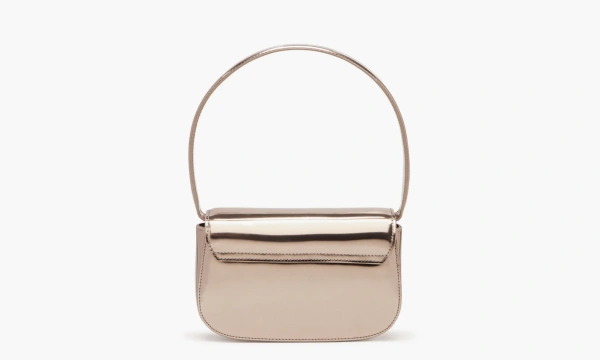 Diesel 1DR Shoulder Bag Mirrored Leather Bronze 