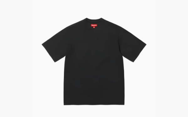 Supreme Contrast Appliqué Short-Sleeve Top Black 