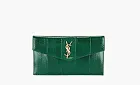 SAINT LAURENT Medium Uptown Ayers Clutches Green