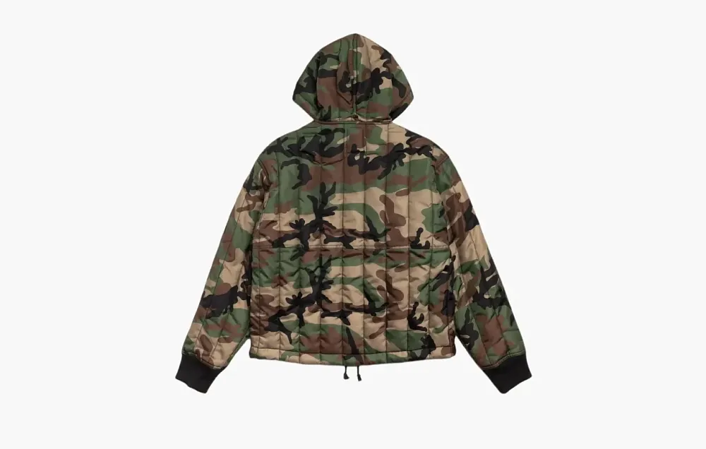 Stussy Quilted Nylon Work Jacket Woodland Camo