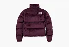 The North Face Versa Velour Nuptse Puffer Jacket Burgundy