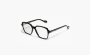 Gentle Monster Plastic Frame Rectangular Eyeglass Frames Unisex Black 