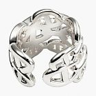 Hermes Large Chaine D'Ancre Enchainee Ring Sterling Silver
