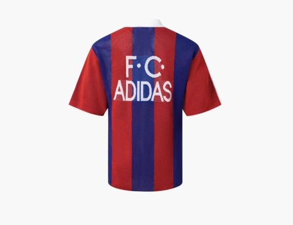 Adidas Originals Blockcore Short Sleeve Polo Pique Collar Shirt  Red Blue 