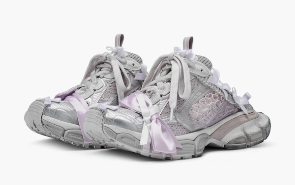 Balenciaga 3XL Lace Mule WMNS White Light Pink 