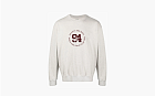 SPORTY & RICH Logo print Crew neck Sweatshirt Beige
