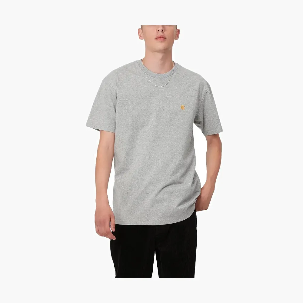 Carhartt WIP Chase Logo T-Shirt Grey