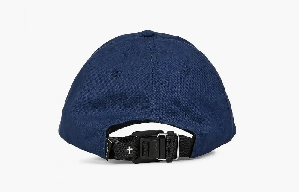 Stone Island Cap with embroidered logo Blue