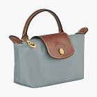 Longchamp Le Pliage Original Pouch With Handle Steel
