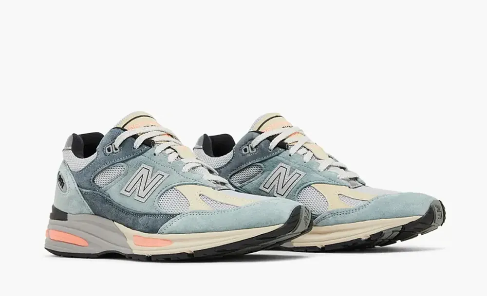 New Balance 991v2 Made in England Silver Blue Turbulence