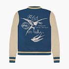 RHUDE Sparrow Varsity Jacket Slate / Creme