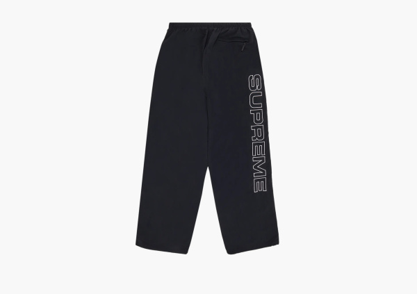 Supreme Spellout Embroidered Track Pants Black 