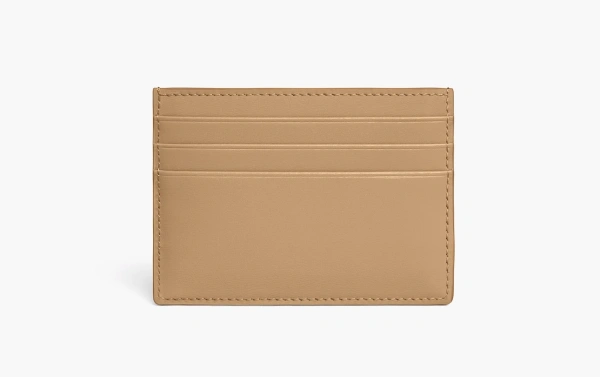 Celine Card Holder Triomphe Shiny Calfskin Smoked Brown 