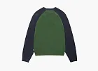 Stussy Colorblocked Raglan Knit Crew Green