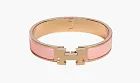 Hermes Clic H Bracelet Rose Gold & Rose Candeur