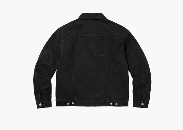 Supreme x Stone Island Denim Trucker Jacket Black 