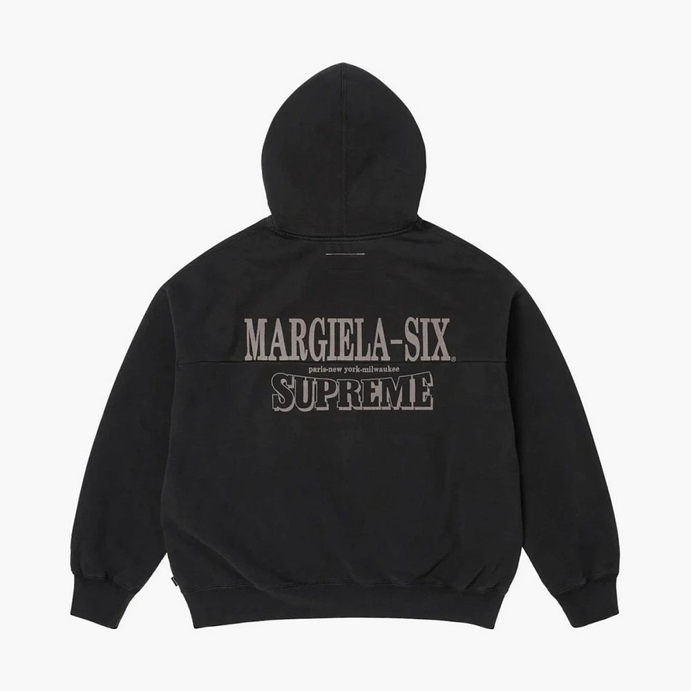 Supreme x MM6 Maison Margiela Eagle Zip Up Hooded Sweatshirt Black