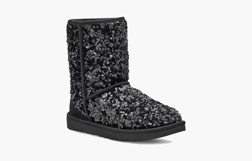 Wmns Classic Short Chunky 'Sequin - Black'