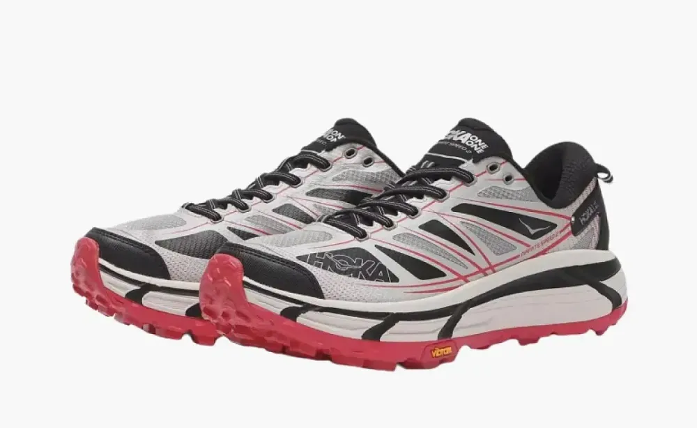 Hoka Mafate Speed 2 Galactic Grey Ruby Red