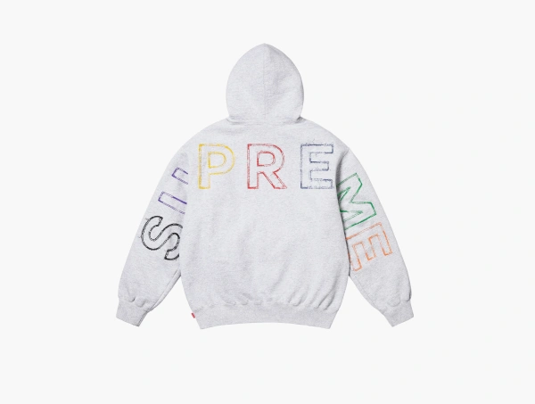 Supreme Frayed Hooded Sweatshirt Ash Grey  Supreme Frayed Hooded Sweatshirt Ash Grey