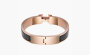 Hermes Clic H Narrow Bracelet, Noir, Rose "Gold Plated" 