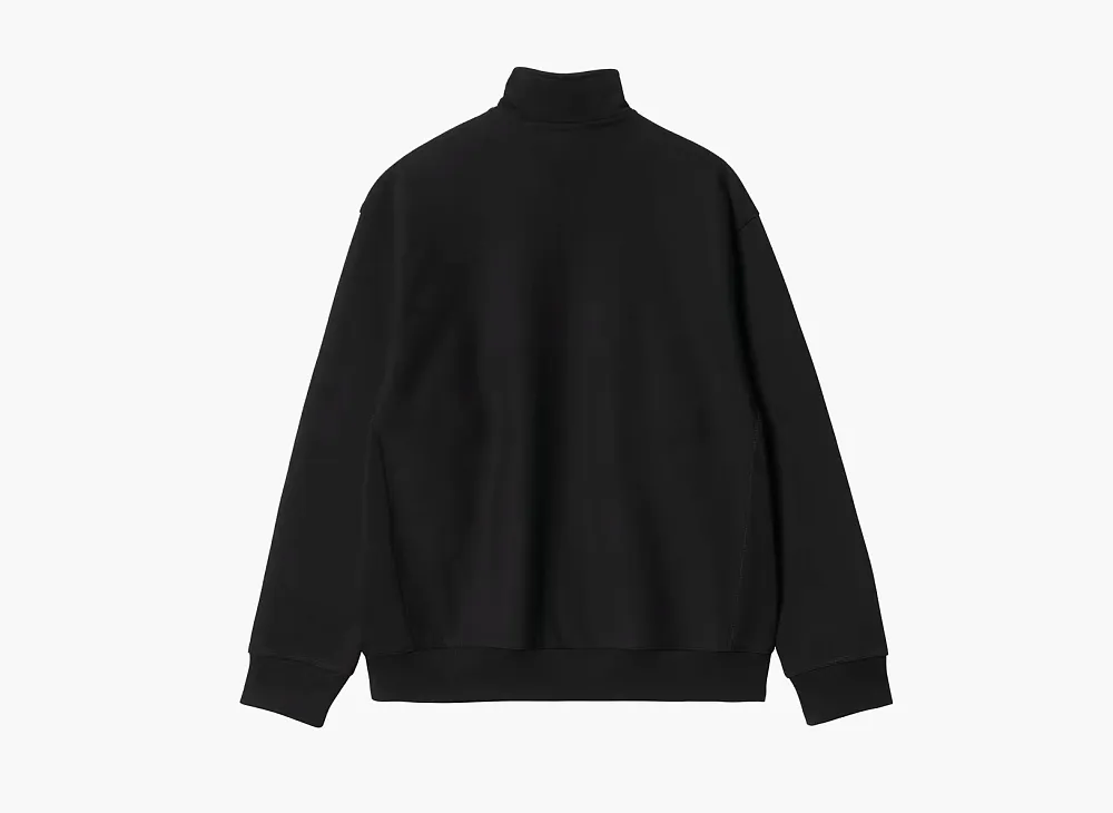 Carhartt WIP Half Zip American Script Sweatshirt Black