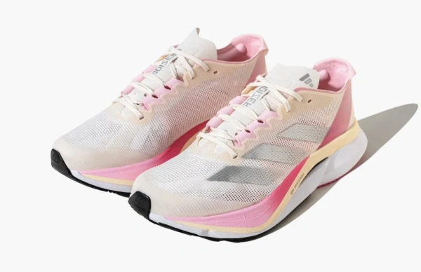 Adidas Adizero Boston 12 Chalk White Clear Pink 