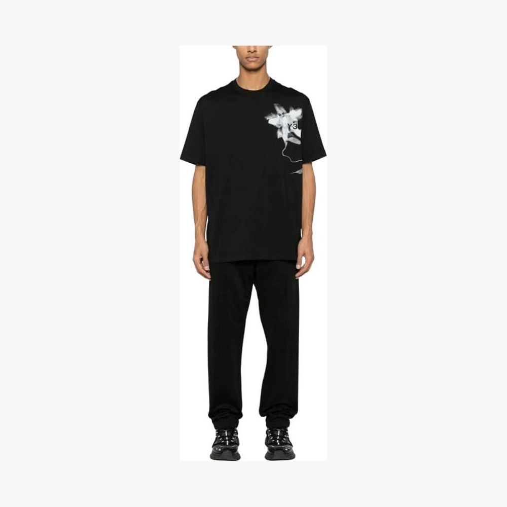 Y-3 Graphic Print Tee Black