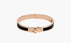 Hermès Plated Metal Enamel Bangles Unisex Rose Gold