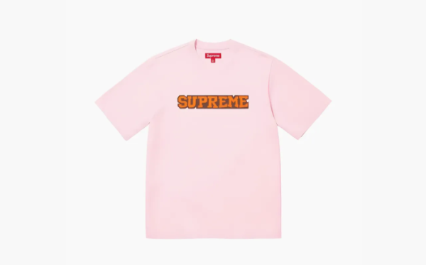 Supreme Satin Appliqué S/S Top Light Pink  Supreme Satin Appliqué S/S Top Light Pink