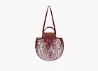 Longchamp Le Pliage Filet Top Handle Bag  Mahogany
