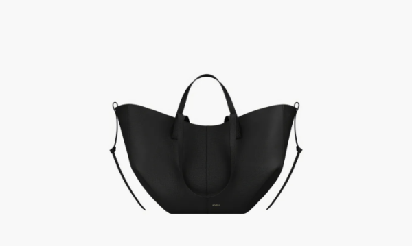 Polene Cyme Black Textured Leather 